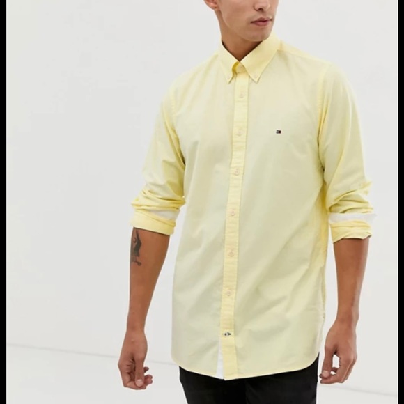 Tommy Hilfiger Other - Tommy Hilfiger Oxford Button Down Yellow Shirt Size XL